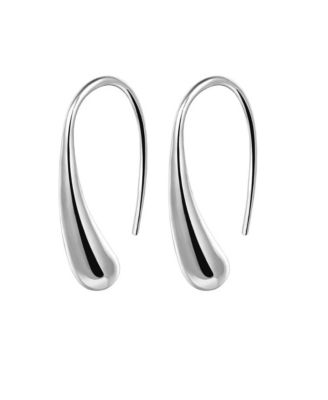 Sophia Teardrop Hook Earrings – Modern Minimalist Design in Silver or Gold
