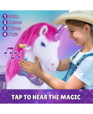 Model Y Pink/Purple Unicorn Rideable Toy for Age 3-4