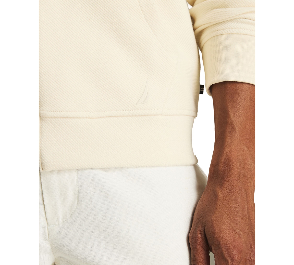 Nautica Men's Mock Neck Sweatshirt In Brown