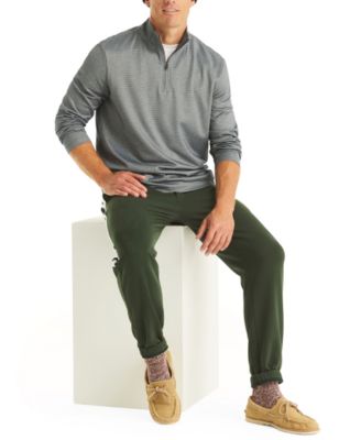 Men's Striped Quarter-Zip Sweatshirt