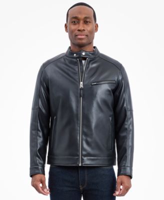 Men's Faux Leather Moto Jacket