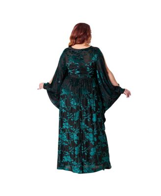 Plus Size 1960s Flutter Sleeve Caftan