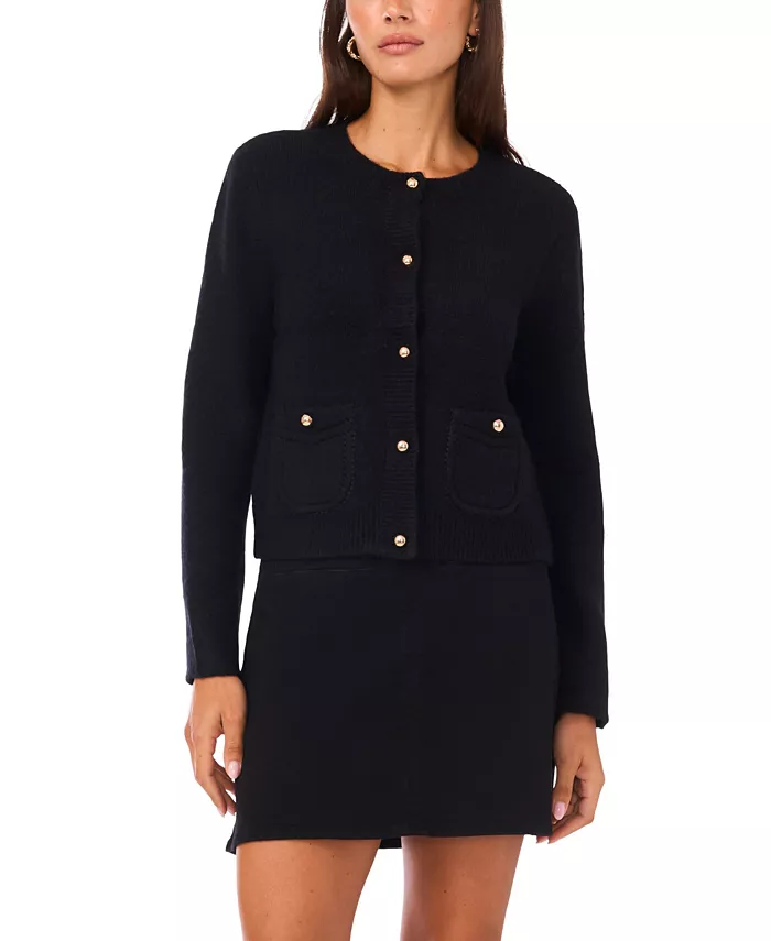 Women's Patch Pockets Long Sleeves Cardigan - thumbnail 4