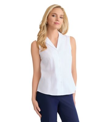 Women's Cotton Easy-Care Sleeveless Shirt