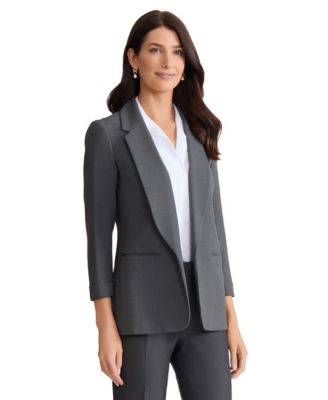 Women's Notched Collar Jacket with Rolled Sleeves