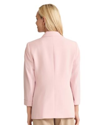 Women's Notched Collar Jacket with Rolled Sleeves