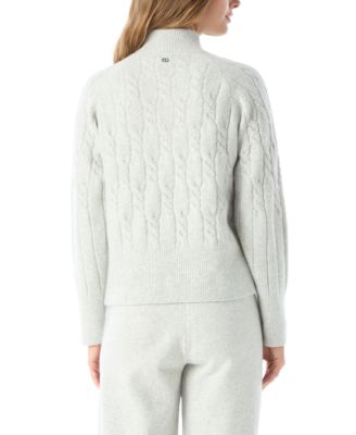 DO by Women's Coralina Cable Knit Mock Neck Sweater