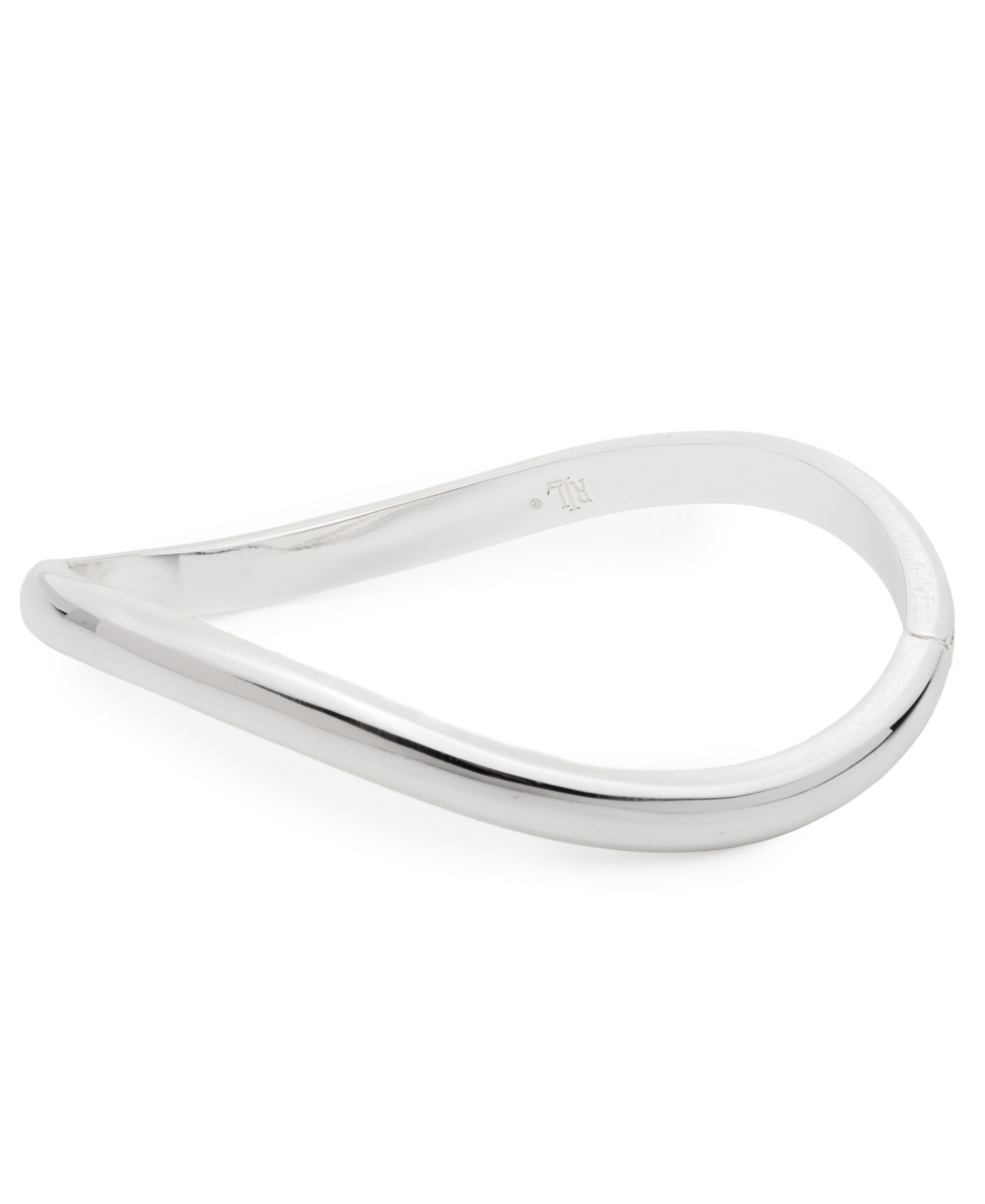 Ralph Lauren Silver-tone Sculptural Bangle Bracelet In Gray