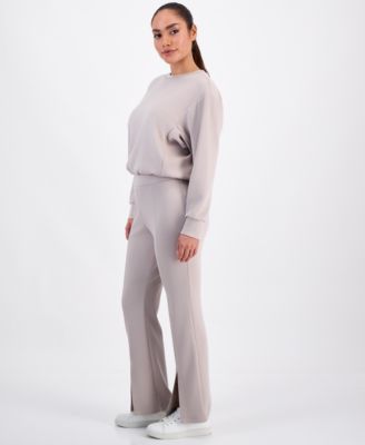 Petite Pull-On Flare-Slit-Hem Sweatpants, Macy's Exclusive 
