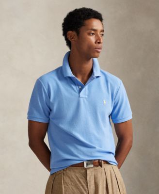 Men's Cotton Custom Slim Fit Mesh Polo Shirt