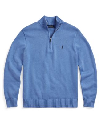 Cotton Quarter-zip Sweater