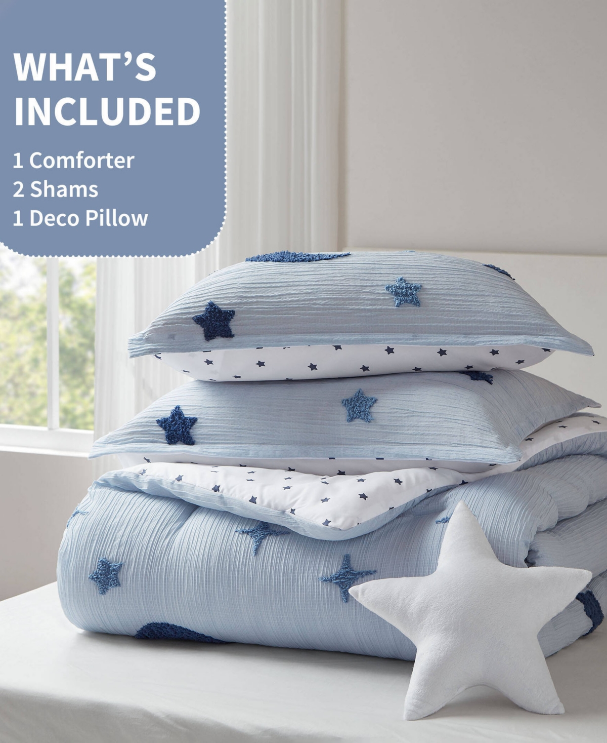 Intelligent Design Cosmos Celestial 4-pc. Comforter Set, Full/queen In Blue