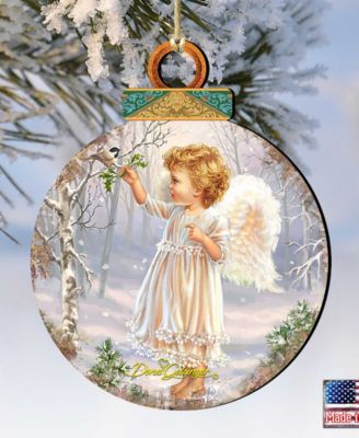 Woodland Angel Bird Holiday Ornament