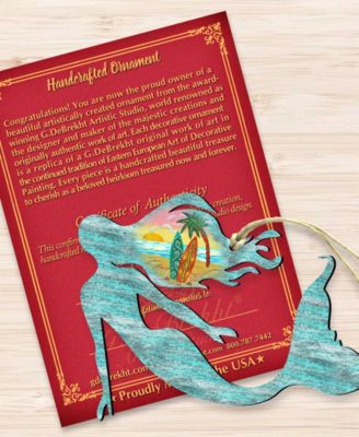 Mermaid Scenic Wooden Christmas Ornament