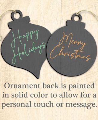 Welcome Wreath Wooden Ornament