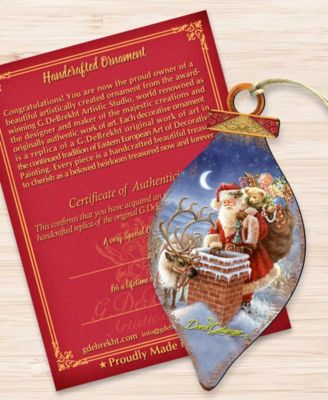Faithful Friends Santa Wooden Ornament