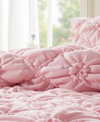 Lily Floral Embroidery 3-Pc. Comforter Set, King