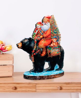 Santa Claus Black Bear Friend Centerpiece