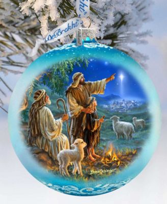 Shepherds Keeping Watch LE Glass Ornament