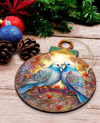 12 Days of Christmas Wooden Ornaments, Set of 12