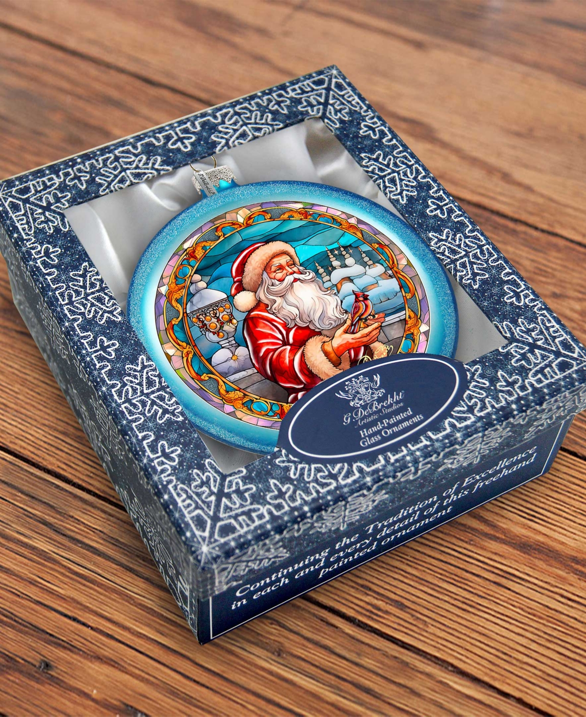 G.debrekht Santa's Red-feathered Friend Ornament In Multi