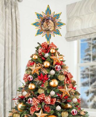Classic Nativity Wooden Tree Topper