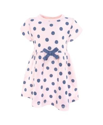 Toddler Girls Natural Cotton Dress Duo Short and Long Sleeve Styles