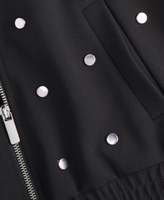 Petite Studded Zip-Front Jacket, Macy's Exclusive