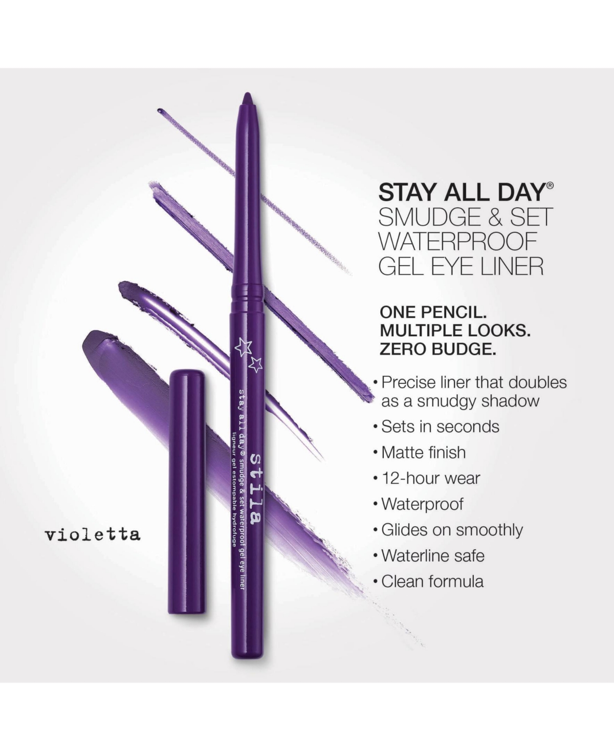 Stila Stay All Day Smudge & Set Waterproof Gel Eye Liner In Purple