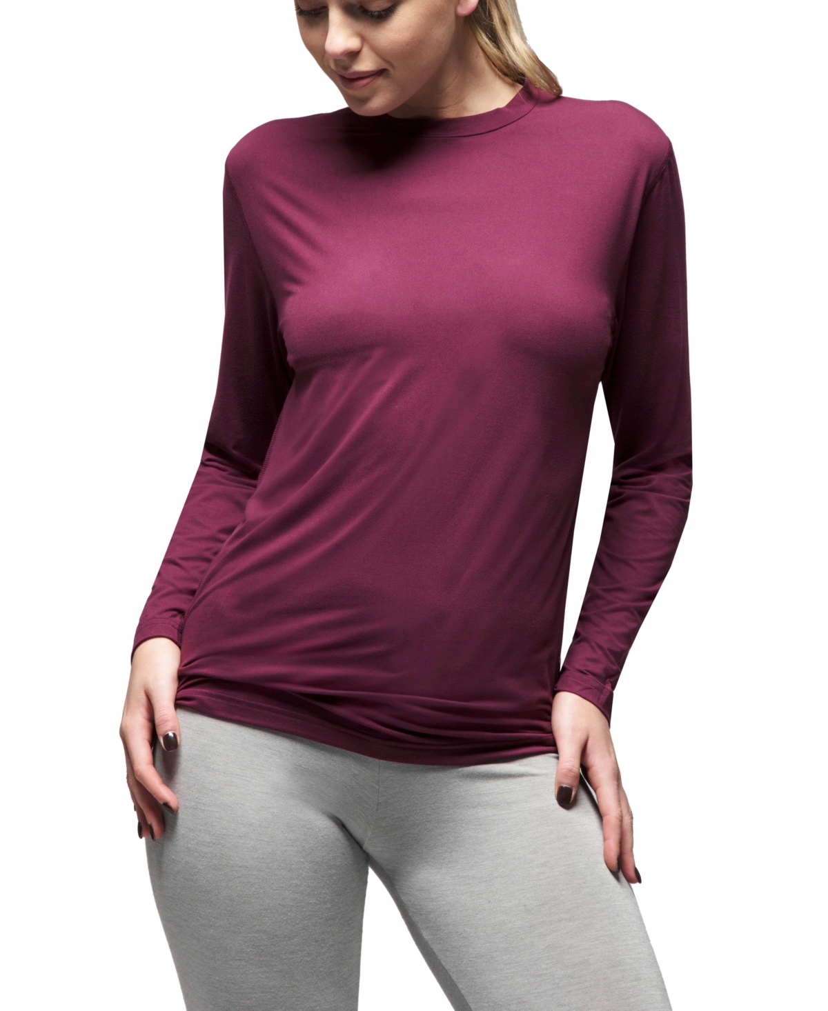 Heat Holders Women's Brigitte Ultra Lite Long Sleeve Top In Purple
