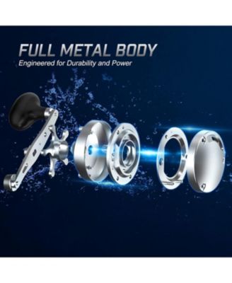 Chaos XS Baitcaster Reinforced Metal Body Reel for Saltwater Inshore, Surf Trolling & Big Freshwater Fish, Powerful & Smooth