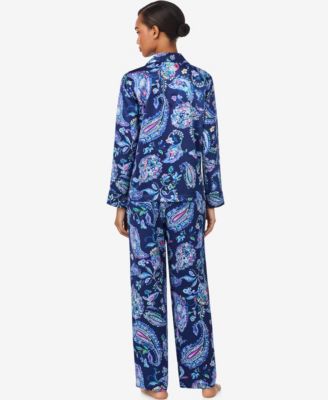 Women's Notch Collar and Long Pant Pajama Set