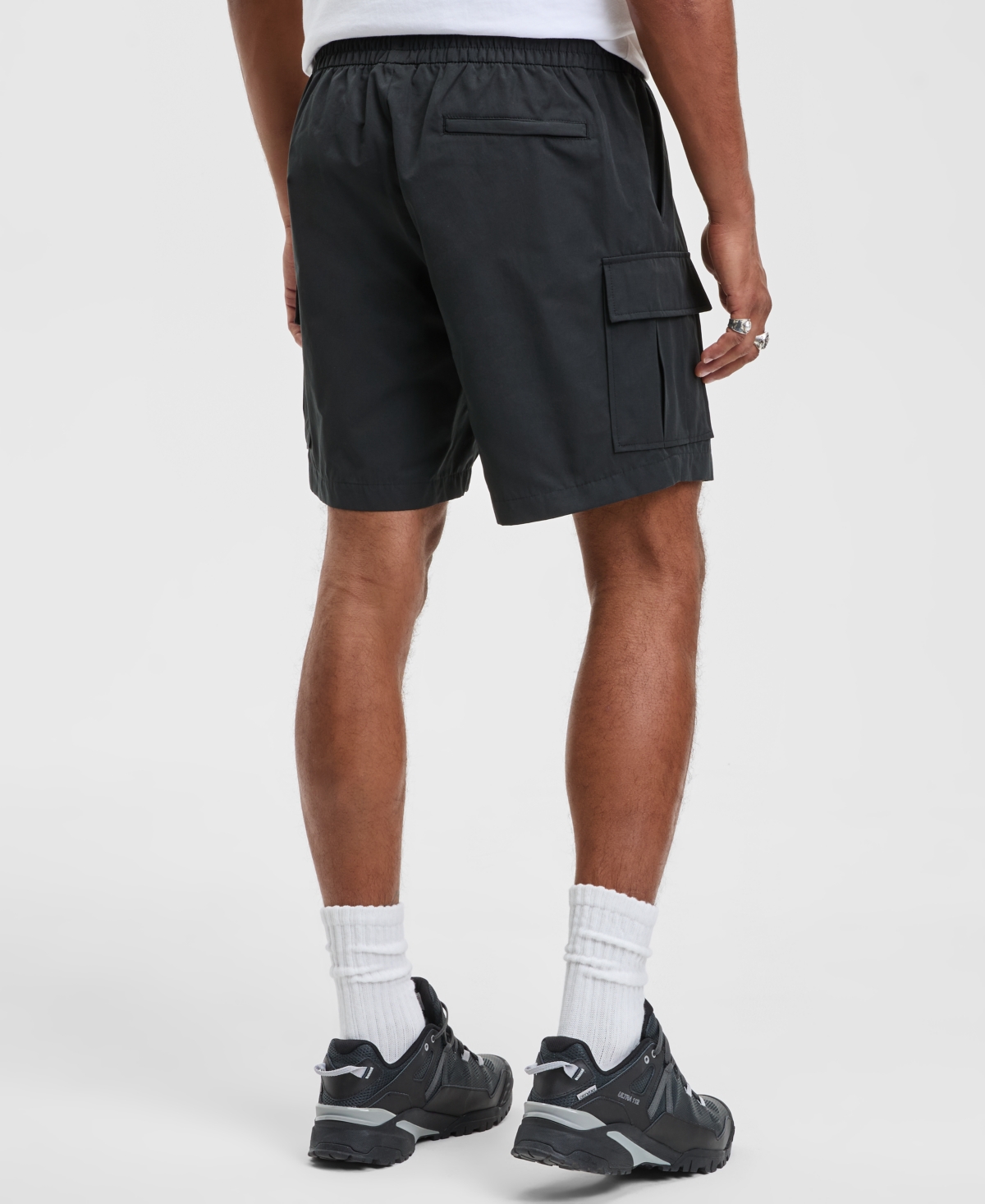 Mode Of One Men's Relaxed Fit Pieced Drawstring 6.5" Cargo Shorts, Macy's Exclusive In Blue