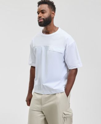 Mode of One - Men's Relaxed Fit Short Sleeve Crewneck Pocket T-Shirt