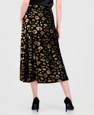 Women's Sequin A-Line Midi Skirt 