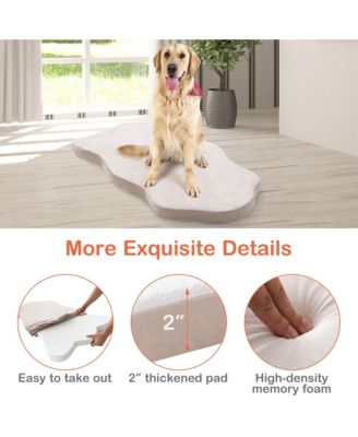 Dog Sleeping Mat Waterproof Dog Crate Pad Bed Mat with Memory Foam Support