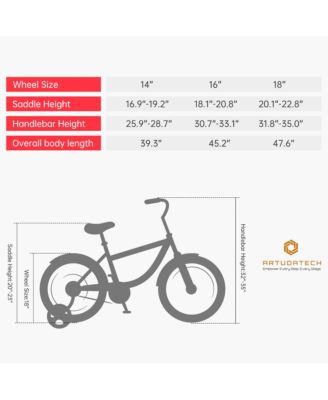 14 Inch Kids Bike with Glowing Training Wheels, Dual Brakes & High-Carbon Steel Frame | Gift for Girls and Boys Ages 3-7