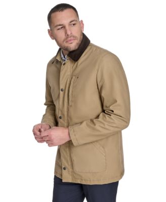 Men's Cotton Barn Coat with Corduroy Collar