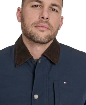 Men's Highland Barn Coat with Corduroy Collar