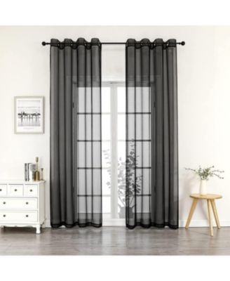 Ultra Luxurious Elegant Sheer Grommet Single Curtain Panel - 54 in. W x 84 in. L