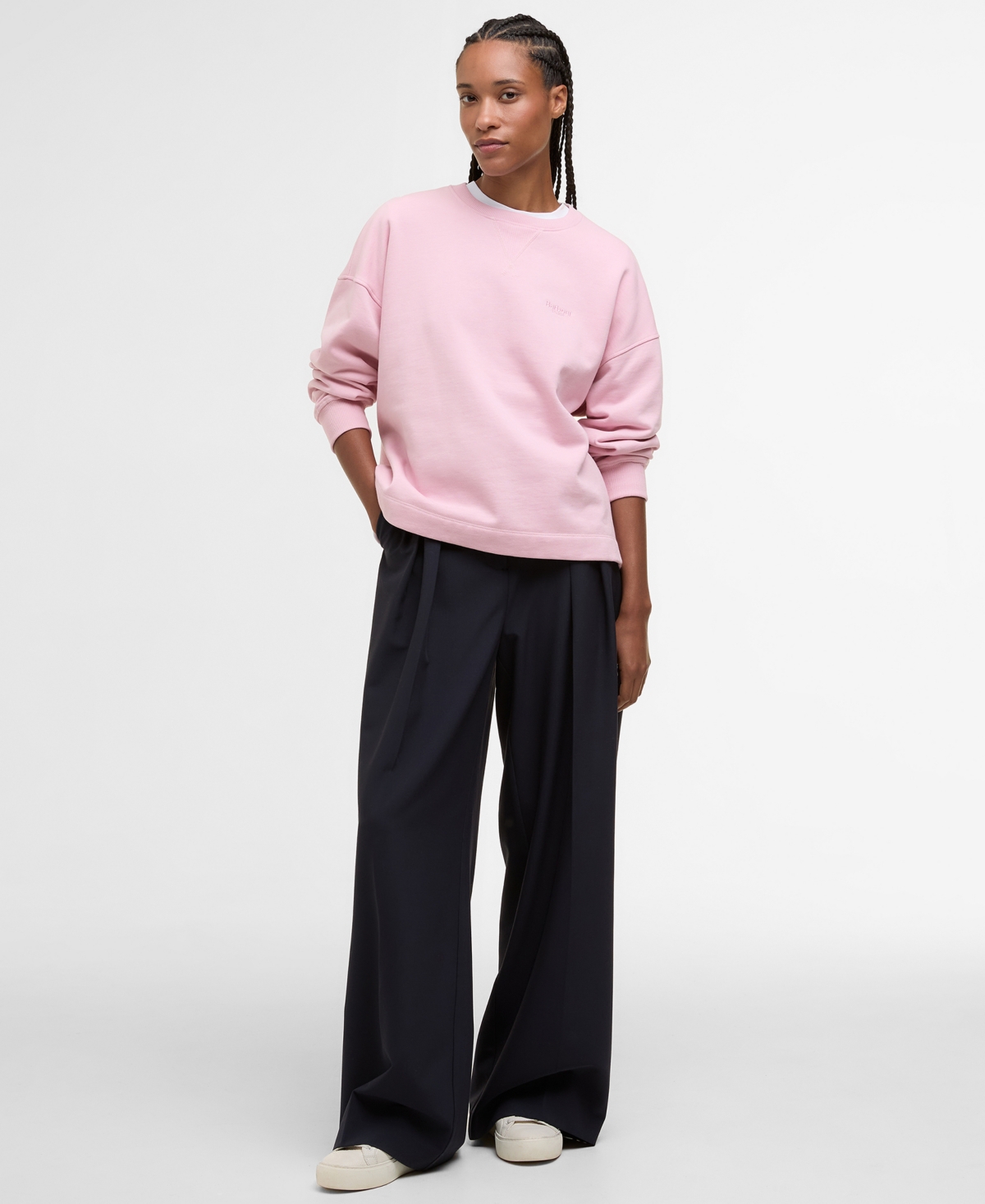 Barbour Women's Crewneck Long Sleeve Sweatshirt In Pink