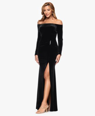 Women's Off The Shoulder Velvet Gown