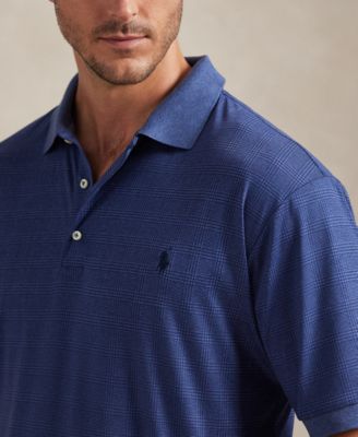 Men's Big & Tall Plaid Short Sleeves Polo Shirt