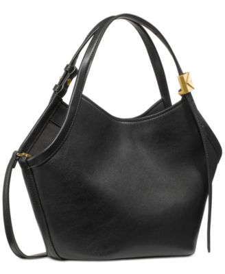 Deco Tulip Small Leather Tote Bag