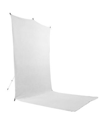 5x12' White Background Floor Extended Backdrop Travel Kit