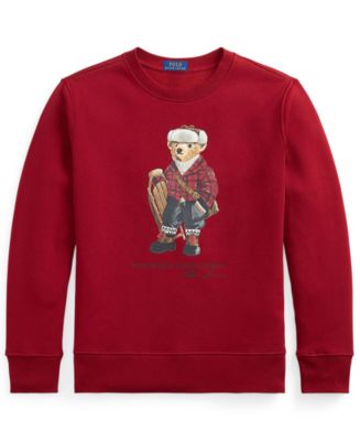 Polo Ralph Lauren Boys' 8-20 Polo Bear Fleece Crewneck Sweatshirt
