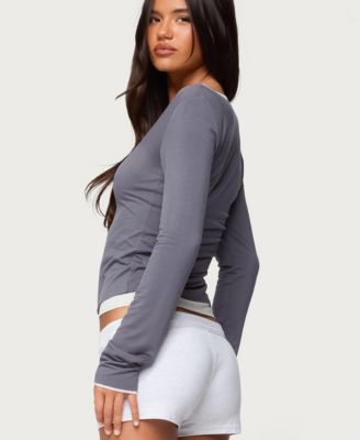 Women's Orella Contrast Layered Long Sleeve Top