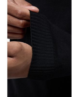 Men's Quarter Zip Mock Neck Sweater