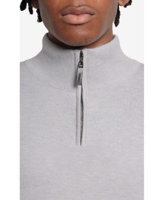 Men's Quarter Zip Mock Neck Sweater