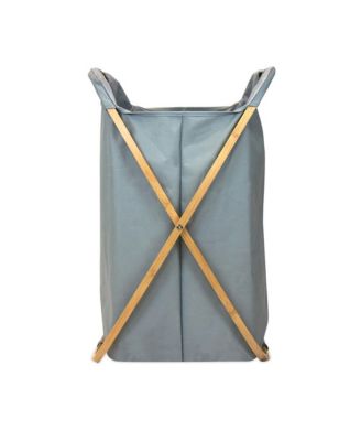 Bamboo Folding X-Frame Laundry Hamper Sorter
